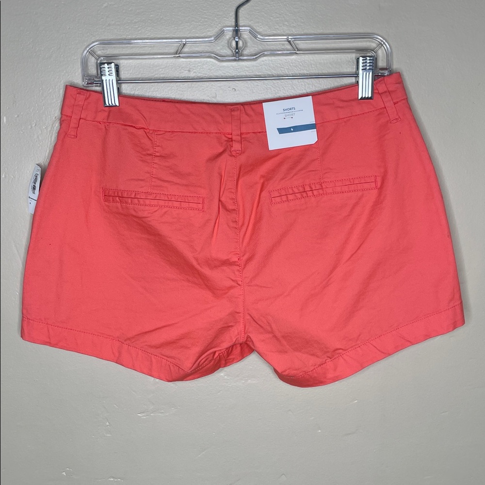 OLD NAVY Coral Short Shorts Flat Front Cotton Blend NWT 4 - Picture 12 of 12